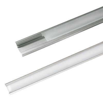 AL profil AR1 nový 24,7x7 mm pre LED pásiky, na zapustenie, vrátane plexi 2 m