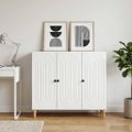 vidaXL Servírovacia skriňa Biela 89 x 34,5 x 80 cm Kompozitné drevo
