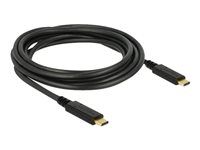 USB kábel - USB-C (M) do USB-C (M) - USB 2.0 - 5 A - 3 m - čierna