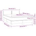 vidaXL Boxspring posteľ matrac a LED kapučínová 140x200 cm umelá koža