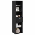 vidaXL Highboard Čierny dub 45 x 42,5 x 185 cm Kompozitné drevo