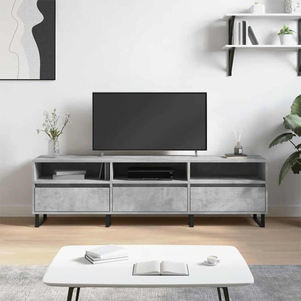 vidaXL TV skrinka betónová sivá 150x30x44,5 cm kompozitné drevo