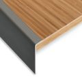 vidaXL Schodové lišty v tvare F 15 ks, hliník 134 cm, hnedé