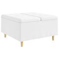 vidaXL Ottoman s Úložným Priestorom Biely 80 x 80 x 45 cm Umelá koža