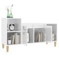 vidaXL TV skrinka lesklá biela 100x35x55 cm spracované drevo