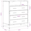 vidaXL Zásuvkový kabinet 4-Šuplík Staré drevo 70 x 41 x 83,5 cm