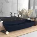 vidaXL Luxusné umývadlo, obdĺžnik, matné tmavomodré 71x38 cm, keramika