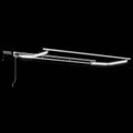 vidaXL Ručný rám markízy s LED Biely 3 x 2,5 m Polyester s PU povrchom