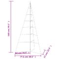 vidaXL Kovový vianočný dekoratívny stromček čierny 140 cm