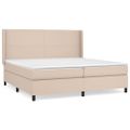 vidaXL Boxspring posteľ s matracom kapučínová 200x200 cm umelá koža