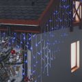 vidaXL LED záclonové svetlá cencúle 10 m 400 LED modré 8 funkcií