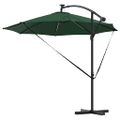 vidaXL Slnečník 294 x 294 x 248 cm Polyester a hliník Zelená