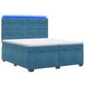 vidaXL Posteľ boxspring s matracom Modrá 200 x 200 cm Zamat