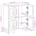 vidaXL Servírovacia skriňa Hnedá 60 x 33 x 75 cm Masívne mango drevo
