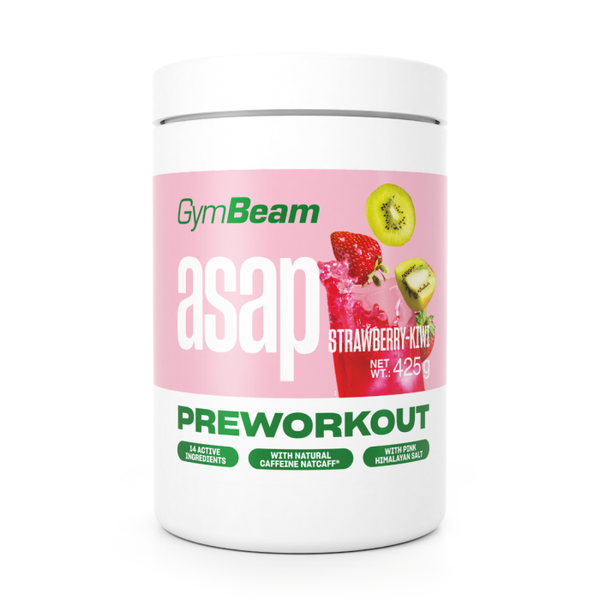 ASAP Pre-Workout - GymBeam, jahoda kiwi