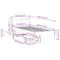 vidaXL Posteľný rám so zásuvkami 75x190 cm masívna borovica