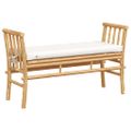 vidaXL Záhradná lavička 2 -Seater 110 x 38 x 65 cm Bambus Hnedá