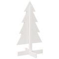 vidaXL Drevený vianočný stromček biely 80 cm masívna borovica