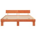 vidaXL Rám postele Včelí hnedý 200 x 200 cm Masívne borovicové drevo