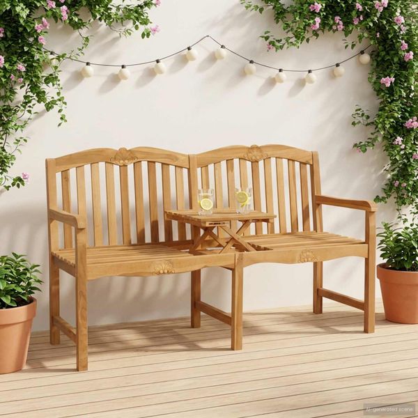 vidaXL Ručne vyrezávaná ružová lavička 155 x 60 x 94 cm Prírodná
