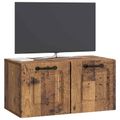 vidaXL Nástenná TV skrinka Nástenný Staré drevo 59,5 x 31 x 30 cm