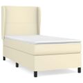 vidaXL Boxspring posteľ s matracom krémová 100x200 cm umelá koža