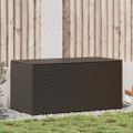 vidaXL Záhradný úložný box hnedý 100x50x50 cm polyratanový