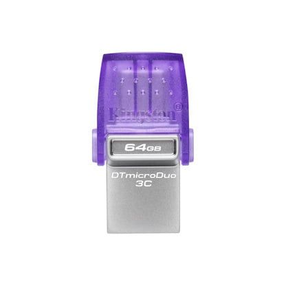 DTDUO3CG3/64GB KINGSTON DataTraveler MicroDuo 3C/64GB/USB 3.2/USB-A + USB-C/Fialová