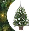 vidaXL Umelý vianočný stromček s 150 LED-i Zelená 95 cm PE a PVC