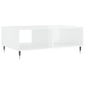 vidaXL Konferenčný stolík vysoký lesk biely 90x60x35 cm kompoz. drevo