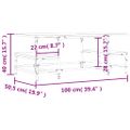 vidaXL Konferenčný stolík dub sonoma 100x50,5x40 cm kompozitné drevo