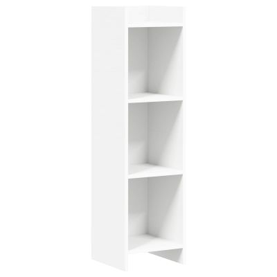 vidaXL Knižnica Biela 30 x 30 x 111 cm Kompozitné drevo