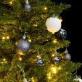 vidaXL Umelý výklopný vianočný stromček 150 LED a sada gúľ 120 cm