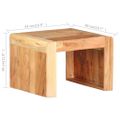 vidaXL Príručný stolík 43x40x30 cm akáciový masív