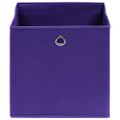vidaXL Úložné boxy 10 ks, fialové 32x32x32 cm, látka