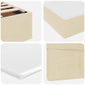 vidaXL Postel s úložným prostorem a matrací Krémová 180 x 200 cm Zamat