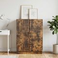 vidaXL Servírovacia skriňa Dymový dub 66 x 34,5 x 87 cm