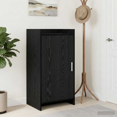 vidaXL Skriňa na topánky Čierny dub 48 x 36 x 92 cm Kompozitné drevo