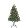 vidaXL Vianočný stromček Zelená 150 cm PVC