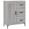 vidaXL Vysoká skrinka sivý dub sonoma 69,5x34x180 cm spracované drevo