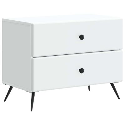 vidaXL Nočný stolík Biela 62 x 34,5 x 47,5 cm Kompozitné drevo