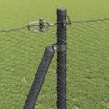 vidaXL Hexagonálne oplotenie s betónovým podstavcom 10 x 1,2 m Sivá