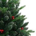 vidaXL Umelý výklopný vianočný stromček s červenými plodmi 240 cm