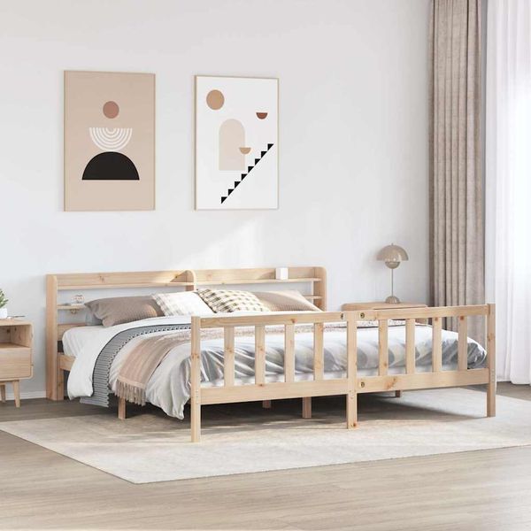 vidaXL Posteľ bez matraca 180x200 cm masívna borovica