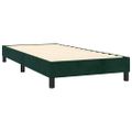 vidaXL Posteľný rám boxsping s matracom tmavozelený 90x200 cm zamat