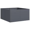 vidaXL kvetináč antracit 80x80x40 cm Oceľ valcovaná za studena