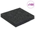 vidaXL Pad z gumových granúl na dvor Čierny 9 x 9 x 1 cm Guma