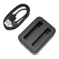 Dvojslotová nabíjačka Puluz PU919B pre GoPro Hero 11 / Hero 10 / Hero 9