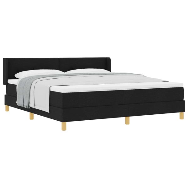 vidaXL Posteľ s pružinovým rámom Čierna 200 x 180 cm látka