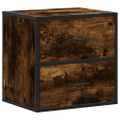 vidaXL Nástenný nočný stolík dymový dub 40x31x39,5 cm